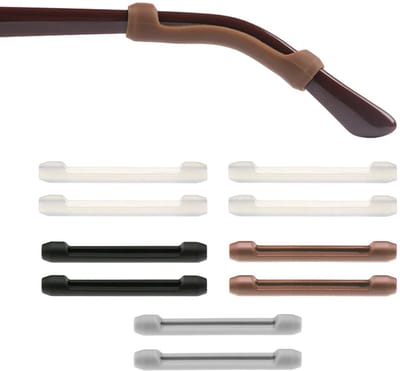 SPHProducts - Antislip Bril-Oorkussens - Comfortabele Siliconen Accessoires - Zwart - Voorkomt Glijden - Geschikt voor Volwassenen - 5 Paar