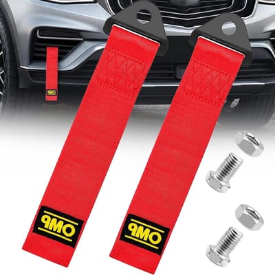 JGS Premium - Trailer Hitch Straps voor Raceauto's - Set van 2 - Nylon Tow Straps - Geschikt voor Trekhaak en Achterbumper