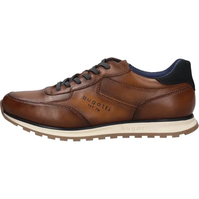 Sneakers van leer met labeldetail model 'Cirino'