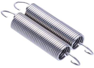 Trekveren met haken - Spiraalveren - Mechanische verbindingen - Roestvrij staal - 85 mm 2 stuks - Metaal