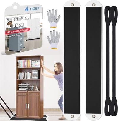 2 Pack Meubelglijders voor Zware Meubels - Handige Sliders voor Tapijt