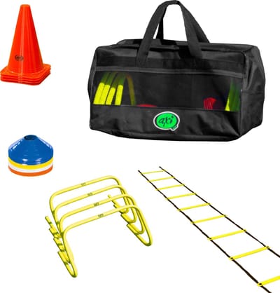 AXI Sporttas met sportuitrusting 4-in-1 - Pionnen - Loopladder - Horden - Markeerschijven