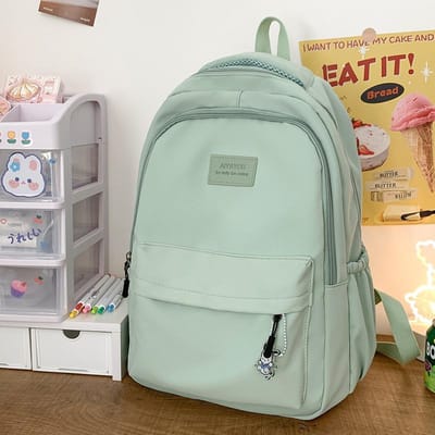 Nieuwe Schooltas voor Basisschoolleerlingen Middelbare School Meisjes Grote Capaciteit Letters Schoolrugzak gray