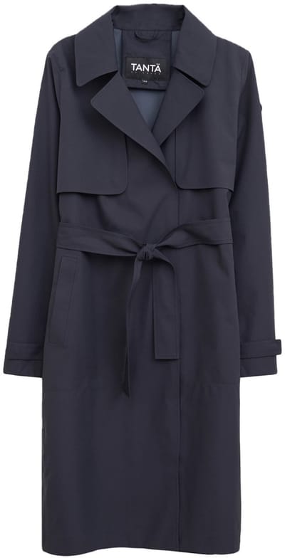Donkerblauwe regenjas / trenchcoat Tage van Tantä L