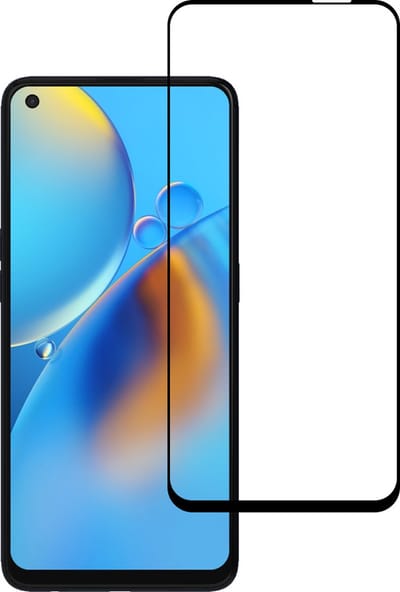 Smartphonica Screenprotector Geschikt voor Oppo A74 4G - Full Cover Tempered Glass - Gehard glas Geschikt voor Oppo A74 4G geschikt voor Oppo A74 4G