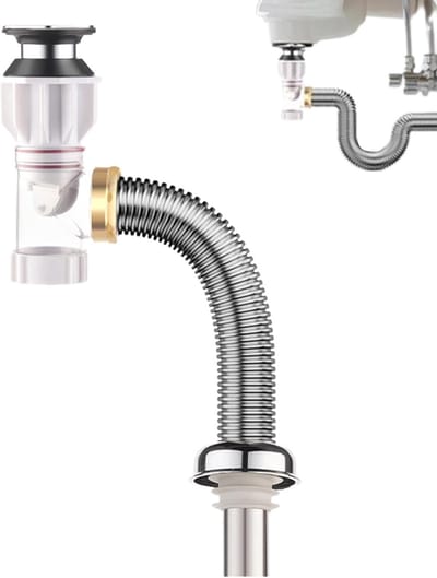 Gootsteen Afvoerbuis - Flexibele Pijp - Voorkom Verstopping - Roestvrij Staal - 40mm 50mm