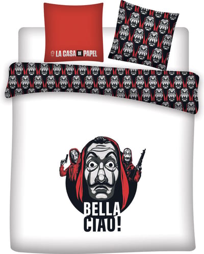 La Casa de Papel Dekbedovertrek Bella Ciao - Tweepersoons - 200 x 200 cm - Katoen