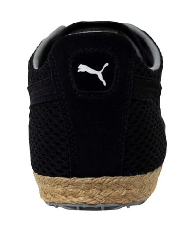 Puma Glyde Espadrille stijl zwart leer Lace Up heren Trainers 354672 01