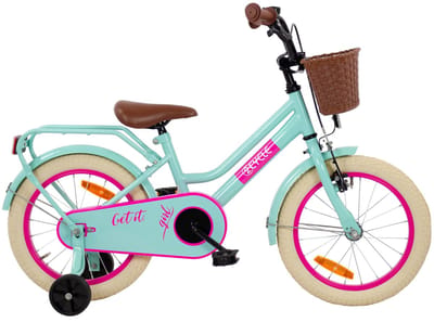 2Cycle Get It Girl - 16 inch (4 tot 6 jaar) voor meisjes - Kinderfiets - Turquoise
