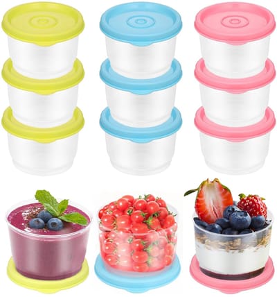 Luchtdicht Bewaarbakje 160 ml - Lekvrij - Herbruikbaar - Voor Yoghurt, Sauzen, Jam, Kruiden & Voedselopslag