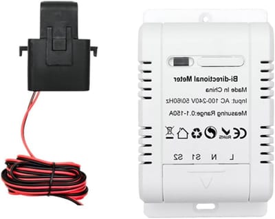 Energiemeter WiFi - Stroommeter Verbruik - Energie Monitoren - Bidirectionele Meting - 11 x 11 x 4 cm - Wit