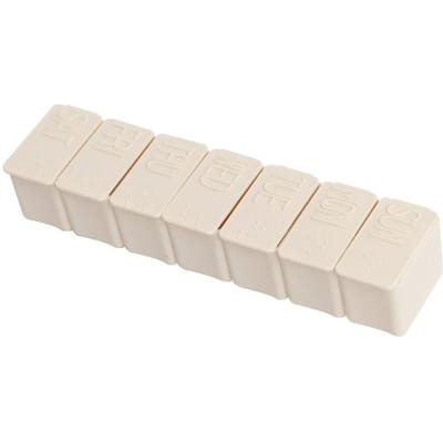 Reis Pillehouder Wekelijkse Medicijn Opberg Organizer Container Medicijn Tablet Dispenser Onafhankelijke Vakjes Pille Doosje beige