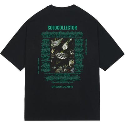 Zomer Nieuw Donker Modemerk Letterprint T-shirt Heren en Dames Zelfde Zwaar Katoen Korte Mouw XXL black
