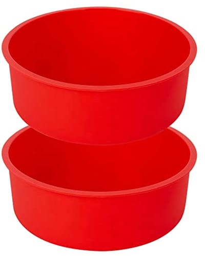 Siliconen Cakevormenset voor Bakken - 2 Stuks - 6 Inch Antiaanbak Cakeblikken voor Chocoladetaarten, DIY Cakes en Brood