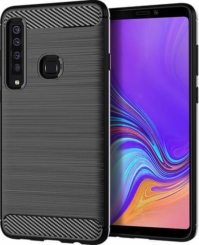 Ntech Soft Brushed TPU Hoesje Geschikt Voor Samsung Galaxy A9 (2018) - Matt Zwart