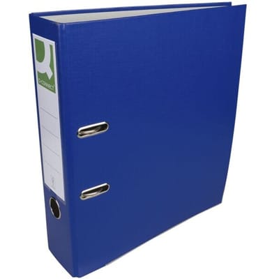 Q-CONNECT ordner, voor ft A4, uit PP en papier, met beschermrand, rug van 8 cm, blauw