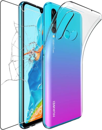 ebestStar - Hoes geschikt voor Huawei P30 Lite (2019), Back Cover, Beschermhoes anti-luchtbellen hoesje, Transparant + Gehard Glas