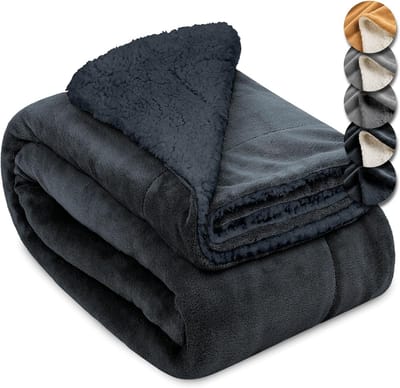 XXL Sherpa Deken 220x240 cm - Fluffy Winter Fleece Plaid voor Bank en Sofa - Warm en Ademend