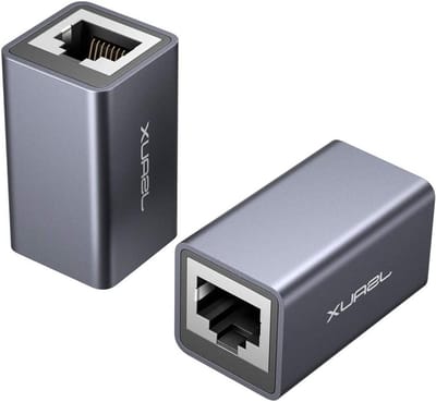 LAN Kabel Verlenging 10 Gigabit, Ethernet Adapter voor Netwerkverbinding, RJ45 Coupling voor Cat 8/7/6/5/5e - 2 Stuks