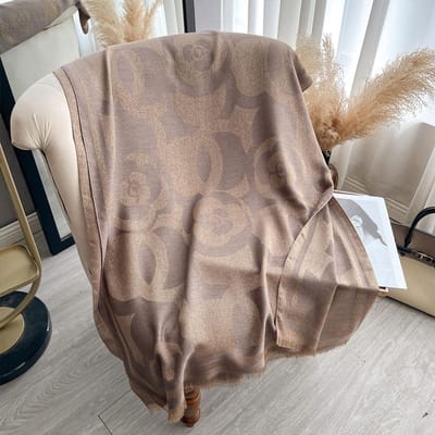Luxe Mode Gouden Draad Sjaal Dames Designer Lente Winter Warme Sjaal Pashmina Hoofddoeken Sjaals Sjaals Wraps Foulard Hoofdband gray