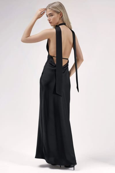 V-hals Bodycon Maxi-jurk