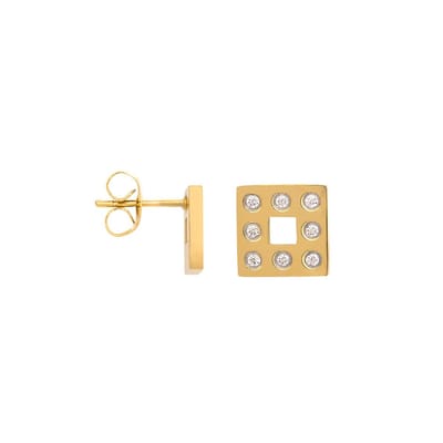 iXXXi Jewelry-Design Square-Goudkleurig-Dames Oorbellen