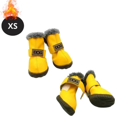 Nivard Hondenschoenen Pootbeschermer - Hondenschoenen - 4 Stuks - Hondenschoentjes - Pootbescherming Hond - Waterbestendig - Antislip - Geel - XS