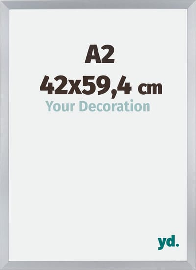 Your Decoration - Fotolijst A2 42x59,4 cm - MDF - Zilver Glans - Catania