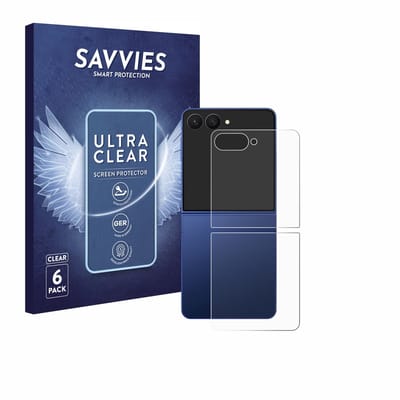 Savvies - Screenprotector voor Samsung Galaxy Z Flip 7 (Achterkant) - Folie Beschermfolie transparant 6 Stuks