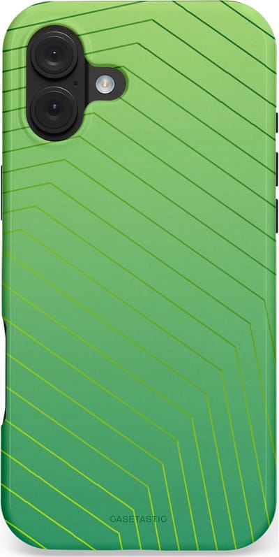 Casetastic hoesje geschikt voor Apple iPhone 16 Plus - MagSafe - Dubbellaagse bescherming - Neon Groen Net - Fashion Case - Groen