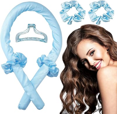 SnelShoppen - Heatless Curls Band Krulspelden 's Nachts Zonder Hitte voor Lang Haar | Zachte Curler Haarband voor Grote Krullen Set incl. 2x Haarelast