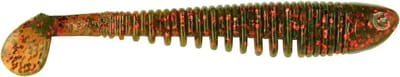 K.P Baits Skeleton Shad Rubber fish 3" 7.5cm perch zander trout 132 Red Flakes Red Flakes Red