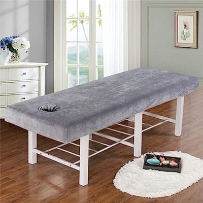 QIN® Massagetafel Hoeslaken - Massagetafel - Massagetafel Inklapbaar - ‎Grijs - 190cm x 80cm x 15cm