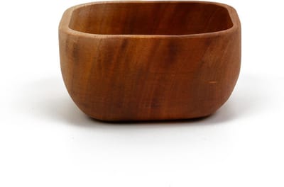 Khaya - vierkant houten kommetje - voor tapas of snacks - eco-vriendelijk - set van 2