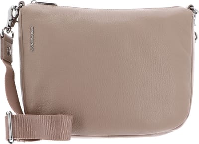 MANDARINA DUCK Leren Schoudertas Mellow Leather Hobo Bag Warm Taupe