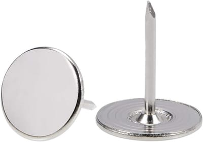 Dailygoods- Pushpinnen 100 stuks - Zwaar belastbare platte kop - Decoratieve duimspijkers - Duurzaam metaal - Klassiek brons - Voor muur en prikbord