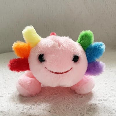 Regenboog Axolotl Pluche Speelgoed Kawaii Knuffeldier Axolotl Pluche Speeltje Emotionele Steun Axolotl Roze Zacht Plus Schattig Ideaal voor Huis Dol 28cm roze