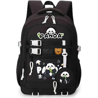 Panda Huahua Schattige Kinder Schooltas Grote Capaciteit Basisschool en Middelbare School Studenten Lichtgewicht Rugzak met Rugbescherming