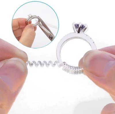 Actie4you® - Ring verkleiner - smalle ring- kunststof- transparant- Ring kleiner maken – 4 Maten