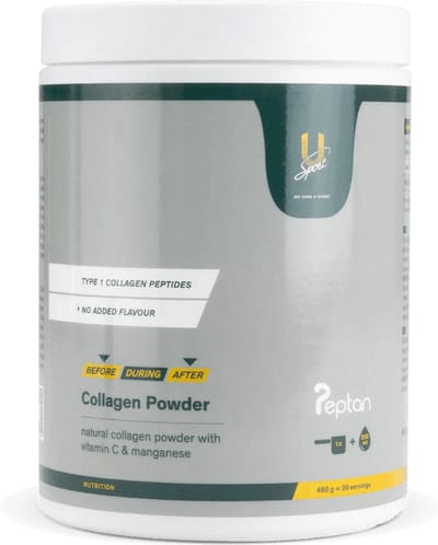 U-Sport Collagen Powder - Peptan® Type 1 Collageen - Met Vitamine C & Mangaan - NZVT Gecertificeerd - 450g - Neutraal