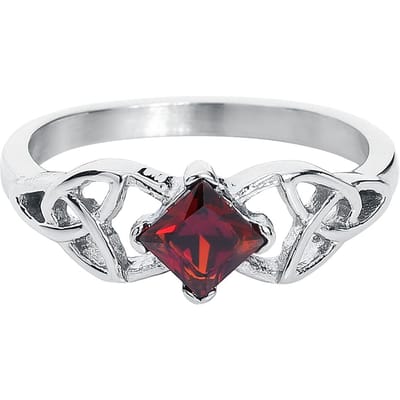 etNox - Gothic Ring - Celtic Knot - voor Vrouwen - zilverkleurig
