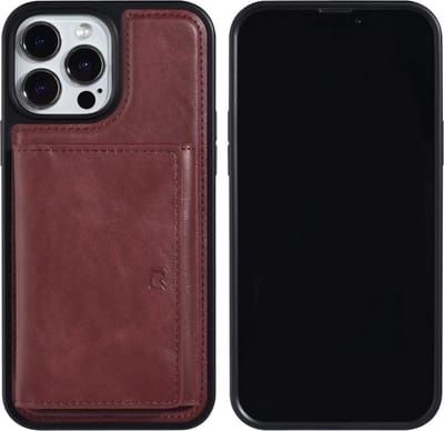 UNIQ Accessory Kleur: Rood Back Cover Telefoonhoesje voor Apple iPhone 13 Pro Max, PU Materiaal, Bescherming tegen Krasjes en Stoten.