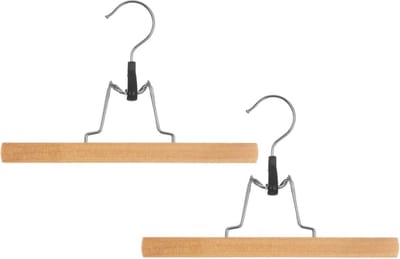 5Five Kledinghangers - voor broeken - 6x stuks - 25 x 16 cm - klemhangers