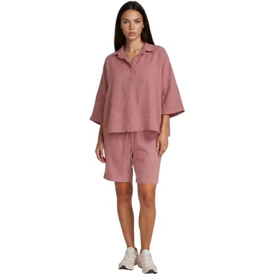 Bermuda voor dames Haris Cotton Essentials Knot Waist Slant Pocket