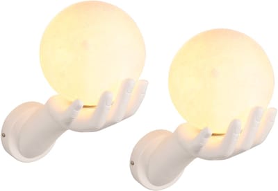 2 Stuks Wandlamp Binnen Creatieve Moderne Wandlampen voor Slaapkamer Woonkamer Inclusief G9 Lamp Wit
