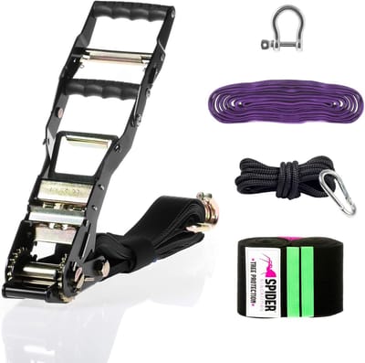 Slackline Set - Spanband Kit - Outdoor Balanceren - Dubbele Ratel - 3 Meter - Zwart