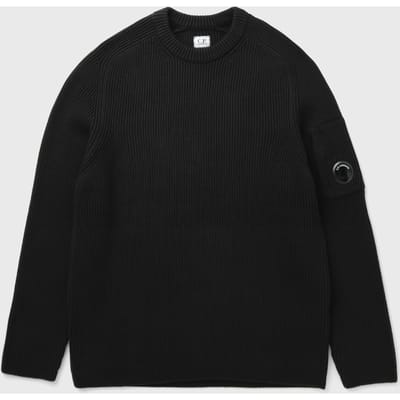 FULL RIB COTTON CREWNECK LENS SWEATER