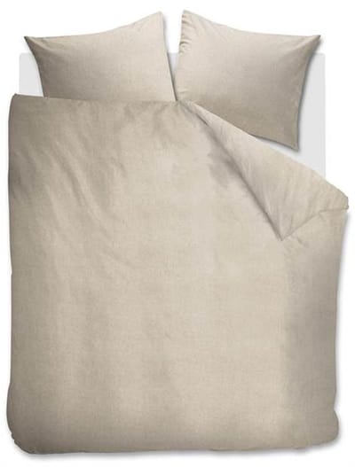 Snoozing Flanel Uni Dekbedovertrek - Lits-jumeaux - 240x200/220 cm - Light Sand