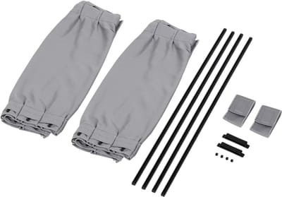 2x Universele Auto Zonnescherm Zijkant Raam – Opvouwbare UV Bescherming Gordijn, Zonneklep voor Auto, Raamgordijn & Auto Styling - Grijs - Maat 50x47cm