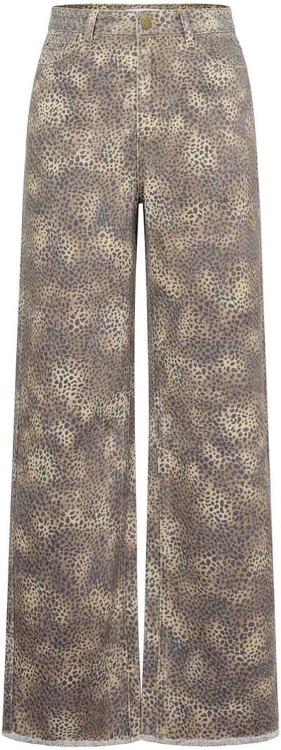 Comfortabele Dames Denim 'Cowgirl & Loving Leopard' Jeans - Maat XS